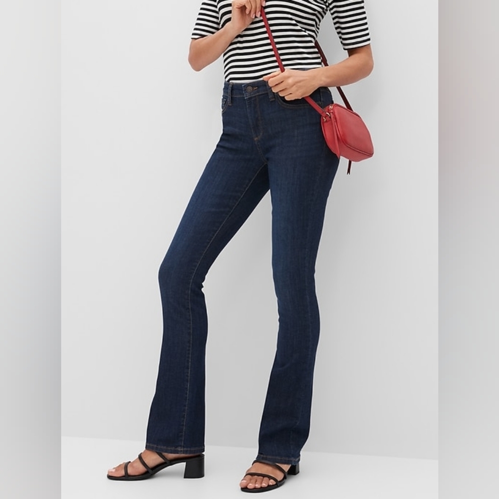 Banana Republic Slim Bootcut Jeans in Dark Wash
